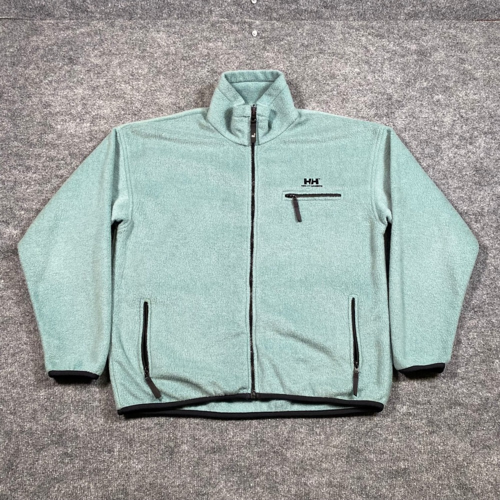Helly Hansen Mens Vintage Full Zip Fleece Jacket‎ Seafoam Green 05502 Large USA